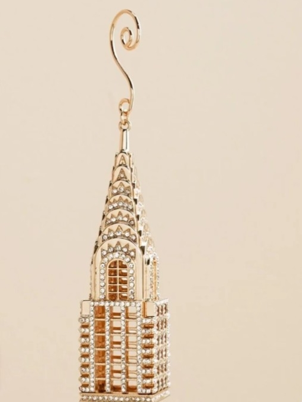 Gold-tone Crystal Skyscraper Ornament
